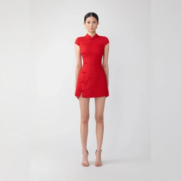 SAU LEE Natasha Dress in Red, brand new without tags, never worn, no flaws. - Picture 4 of 16